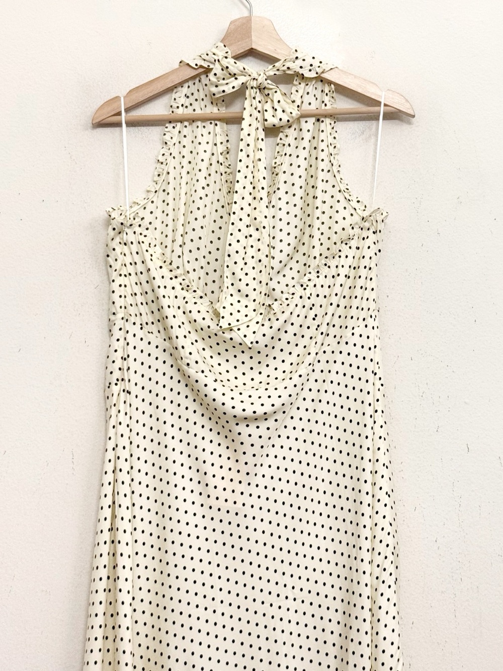 NWT DÔEN Mazarine Polka Dot Midi Dress in Portia Dot, Cream Size XL - Picture 12 of 17
